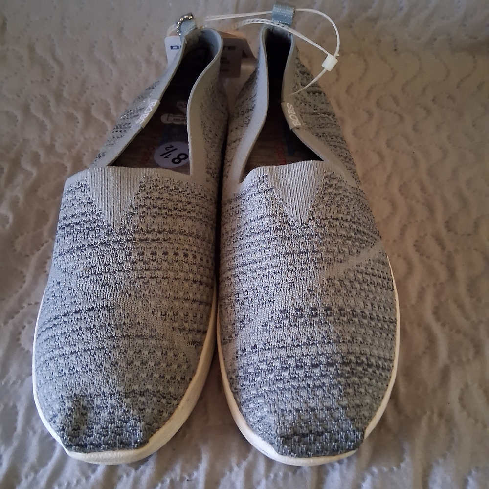 BOBS from Skechers Gray Knit Slip-On Sneakers